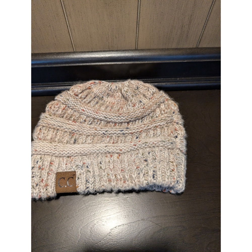 CC Beanie Hat‎ Tan Black Olive Green Orange